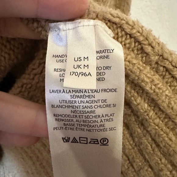 Free People Brookside Tunic Sweater in Desert Camel Tan - Size M - Picture 8 of 9